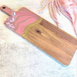 Resin Acacia Wood Charcuterie/Cheese Board